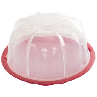 Nordic Ware Translucent Bundt Cake Keeper Red