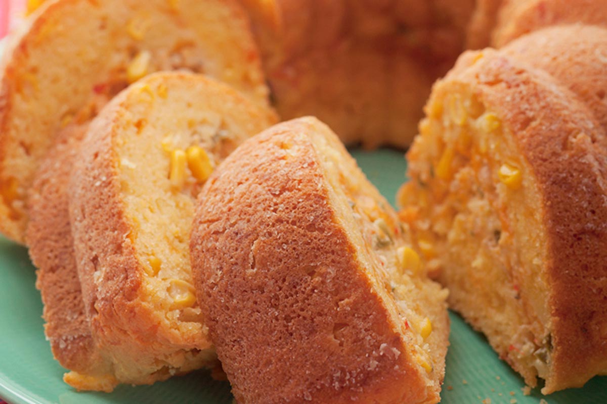 Nordic Ware Cornbread Bundt with Savoury Cheese Filling recipe