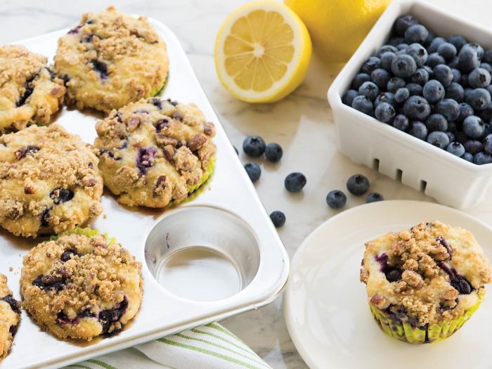 Nordic Ware Lemon Pecan Blueberry Muffins recipe