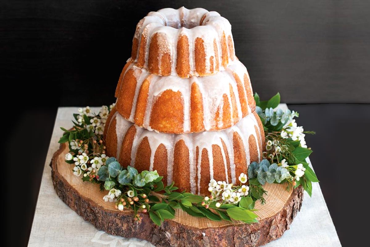 Nordic Ware three-tiered Bundt wedding cake recipe